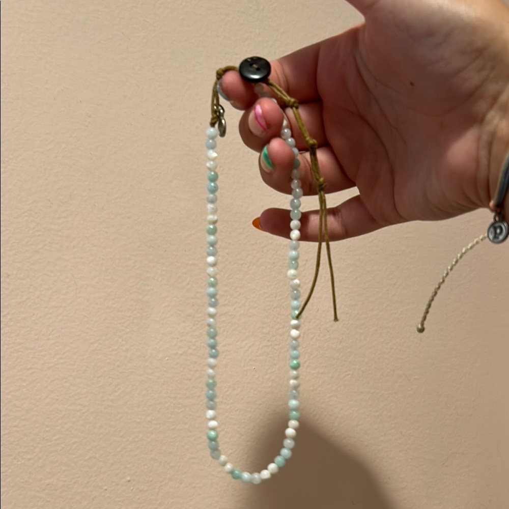 Beaded Necklace with Adjustable Cord